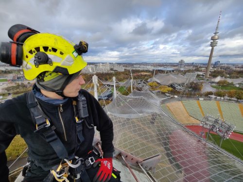 Olympiapark Prüfung Pylonen